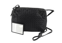 Bottega Veneta Black Itrecciato Shoulder Bag