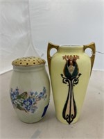 Painted Vase & Shaker