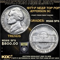 ***Auction Highlight*** 1977-p Jefferson Nickel Ne
