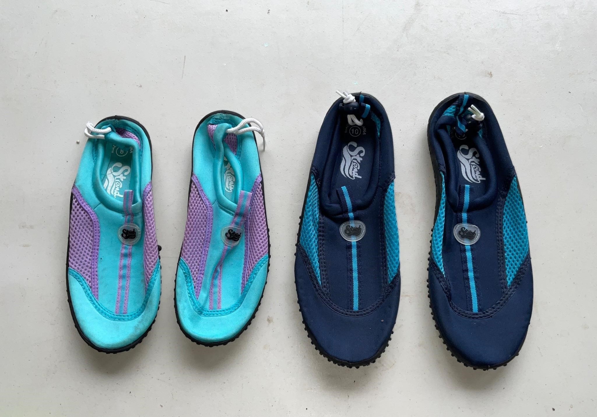 women’s water shoes, sizes 8 and 10