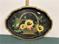 Vintage Hand Painted Toleware Tray