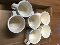 Cream Flower Coffee Mugs (6)