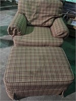 CLUB CHAIR WITH OTTOMAN (LOCATED IN FAYETTEVILLE,