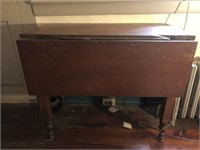 19th Century Red Painted Drop Leaf Table