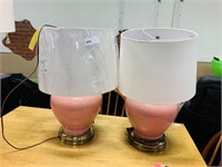 2pcs pink table lamps
