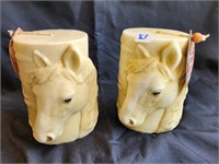 NEW Two horse pillar candles