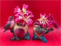 Royal Copley Porcelain Bird Planters