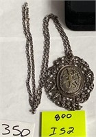 350 - SILVER PENDANT NECKLACE (I52)