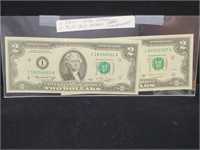 $2 UNC. NOTES 1976 & 2017