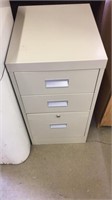 3 drawer short metal filing cabinet