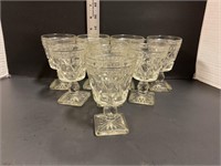 Vintage Indiana glass, wine glasses
