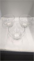 Set of 3 Vintage Alpine Crystal Bowls