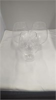 Set of 3 Stemmed Glass Brandy Snifter