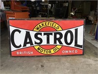 Wakefield Castrol enamel 6 x 3 ft sign