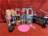 Barbie & Monster High dolls & misc.