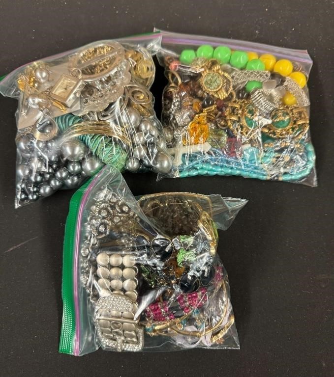 3 Bags of Mixed Jewelry