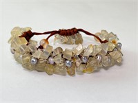 Gorgeous Stone Bead Bracelet 8"