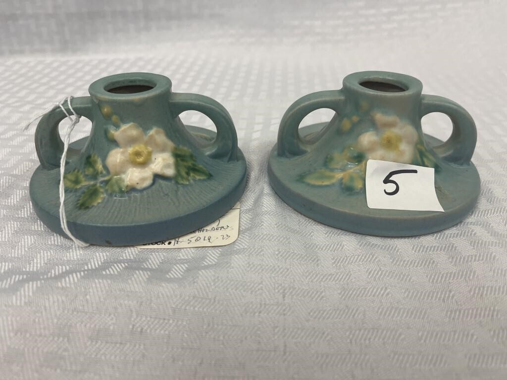 Pair Roseville pottery USA 1141 3”d