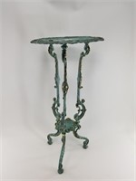 Ornate brass plant stand, 27" tall