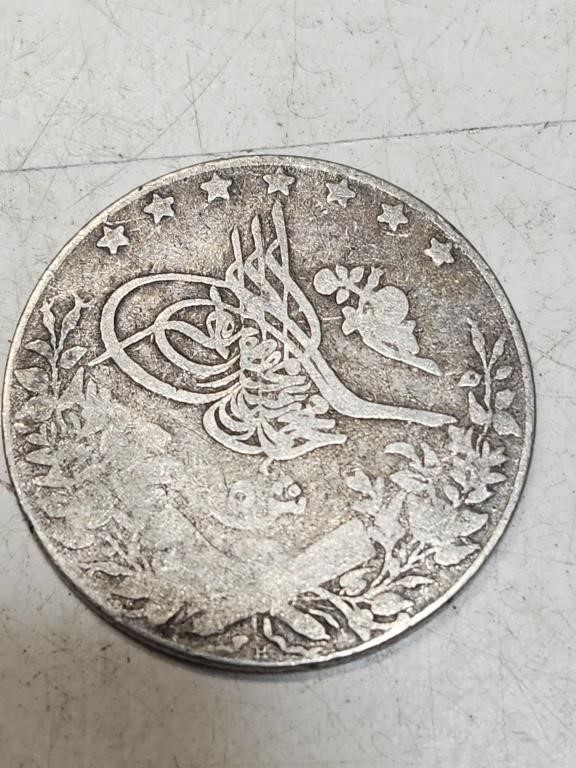 Egyptian silver 5 Qirsh coin