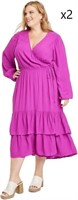 2x Ladies Knox Rose Wrap Dress 4x