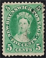 1860 New Brunswick 5 Cents Stamp #8