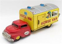 Japan Eight Tin Horse Van No. 7 Truck & Trailer