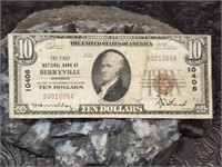 1929 First Nat'l Bank of Berryville Ark $10 Note