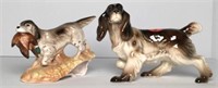 Glazed Ceramic Spaniel Dog Figurines