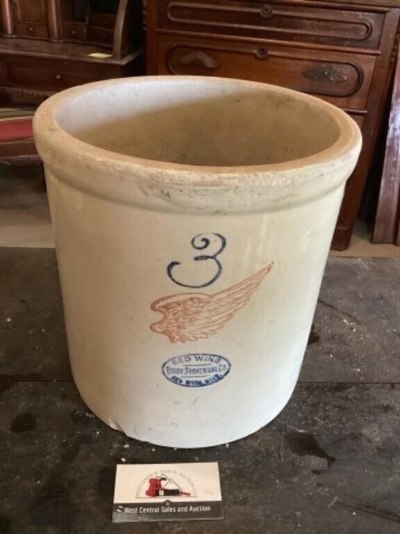 3 gallon redwing crock