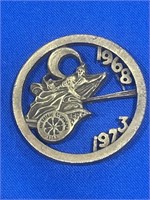 1973 chariot cut out - Mardi Gras coin