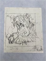 TSR HALF-ELVES Sketch Print Signed Ken Frank