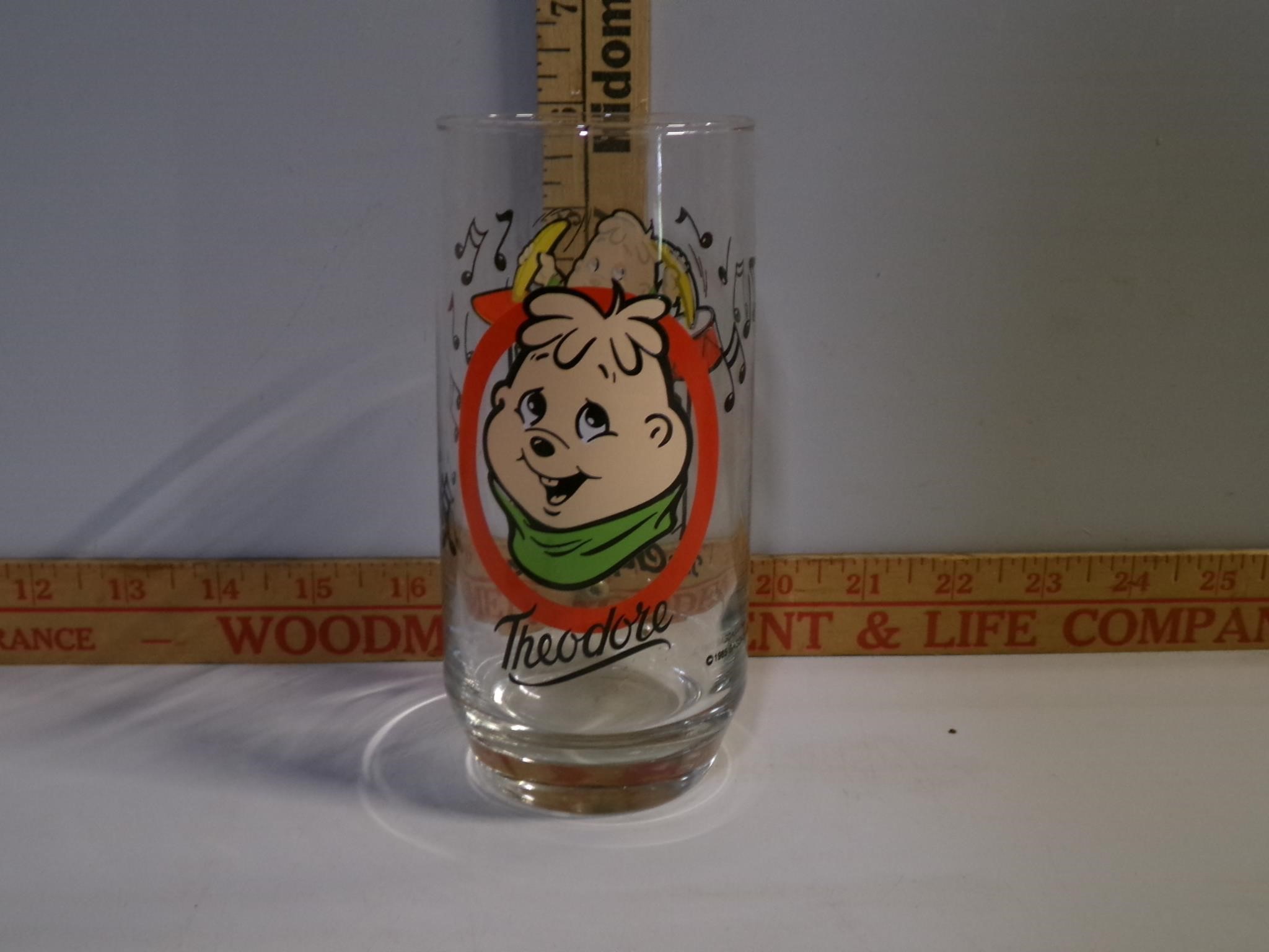 1985 Chipmunks Theodore Character Glass