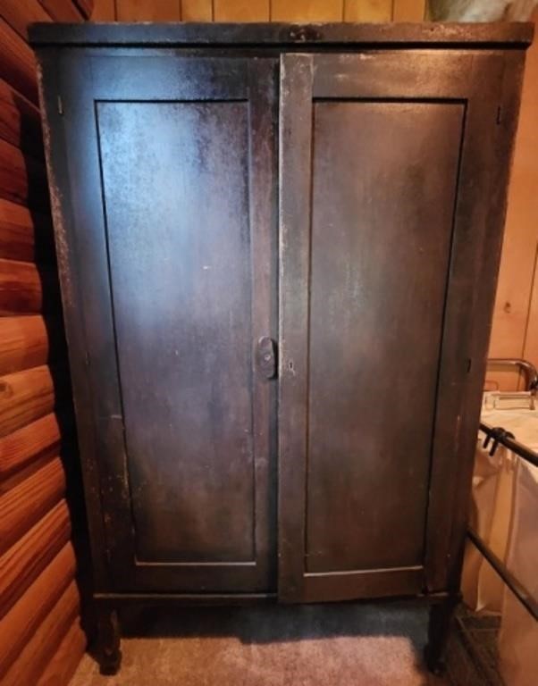 Antique wooden armoire SEE DESCRIPTION