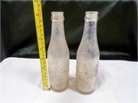 Vintage Clear DR Pepper bottles-10-2-4