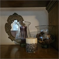 Cute Wall Mirror, Large Glass Candle Jars, More