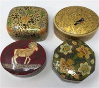 2Lot of 4 Indian Trinket Boxes