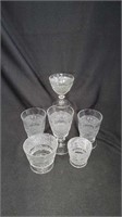 Lot of Clear Duncan Miller Sandwich Glass