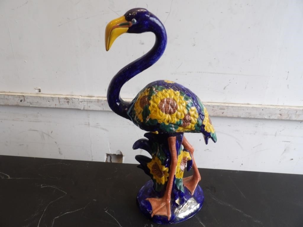 Mexican Talavera Flamingo Bird Pottery  2ft