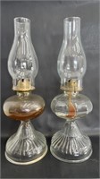 (2) VINTAGE OIL LAMPS
