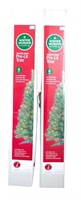 2 New Pre-Lit 4ft Christmas Trees