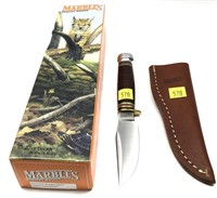 Marbles Trailcraft hunting knife with leather