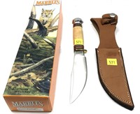 Marbles Woodcraft Birdseye Maple hunting knife