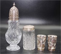 Edwardian sterling silver capped crystal bottle