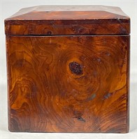 1874 Burled Walnut Spice Box