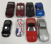 Lot of 8 Plastic & Die Cast Corvette Scale Models
