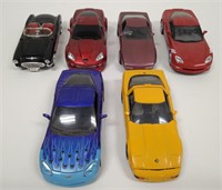 Lot of 6 Plastic & Die Cast Corvette Scale Models