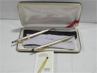 Cross 1/20th 12K & 14K Gold Filled Pen & Pencil