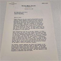 Hubert Humphrey Letter