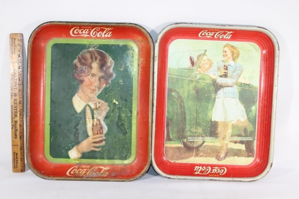 1927,1941 Tin Coca Cola trays